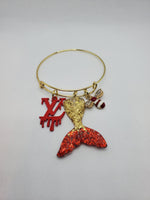 Gold & Red Mermaid